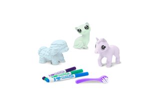 Crayola Washimals Pastal Pets 3ct 3 Markers 1 Scrubber